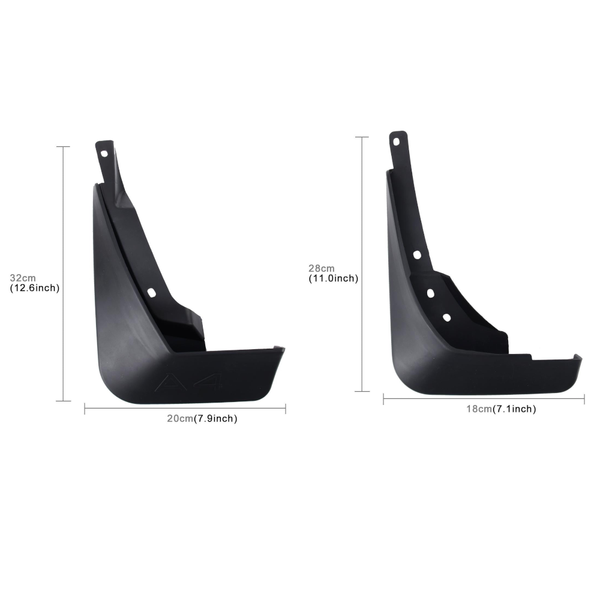 4 Pcs Car Auto Semi Rigid Pvc Splash Flaps Fender Guard For Audi A4l 2016 Version Fenders & Mud Guards
