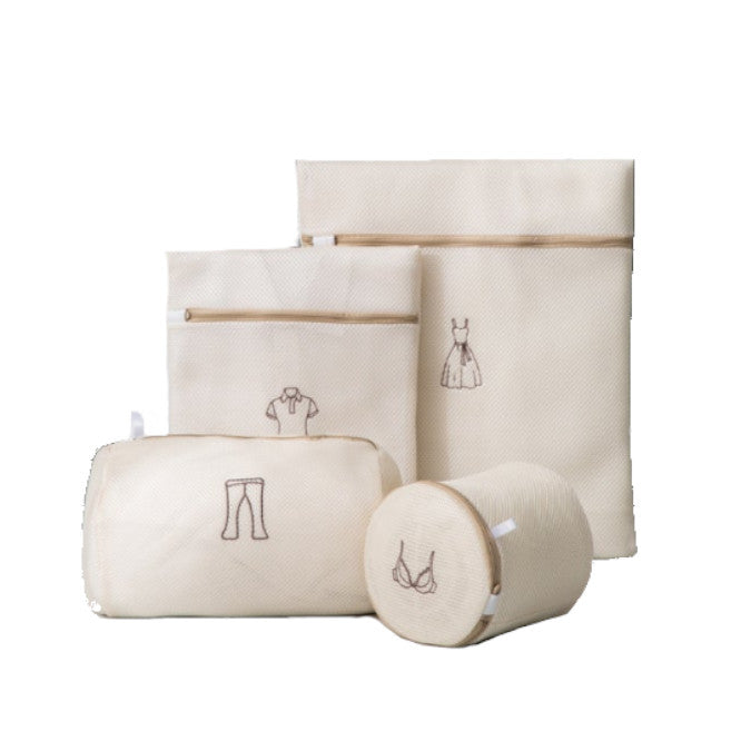 4 Pieces Laundray Wash Bags Beige Laundry Bags