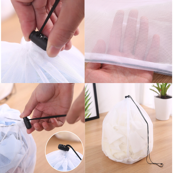 4 Pieces Laundray Wash Bags Transparent Laundry Bags