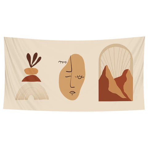 Tapestry Mural Art 150X150cm Psychedelic Scene Hippie Bohemian Decorative Sheet Tapestries