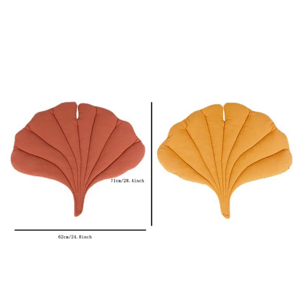 Elosung 2 Pcs Yellow Leaf Shaped Pet Sleeping Mat Durable Dog Floor Pad & Cat Bed For And Playtime Pet Beds