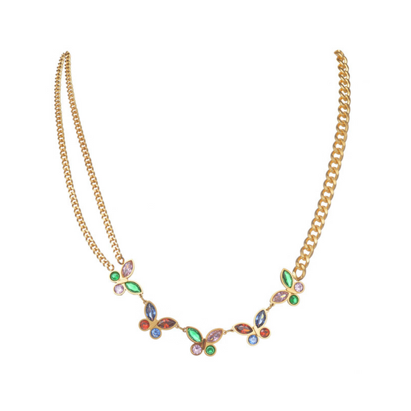 Veile Studios Stainless Steel Gold Colour Thick Link Chain Necklace For Women Fashion Jewelry Necklaces & Pendants