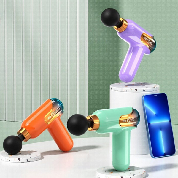 Lcd Display Massage Gun Portable Electronic Massager Neck Whole Body Muscle Massagers