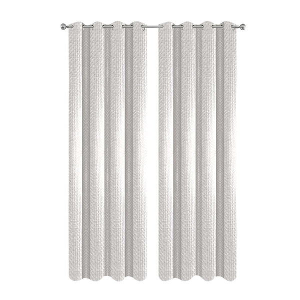 500 Centimetre Beige Modern Waffle Plaid Curtain For Living Room Bedroom Dining Balcony Curtains & Drapes