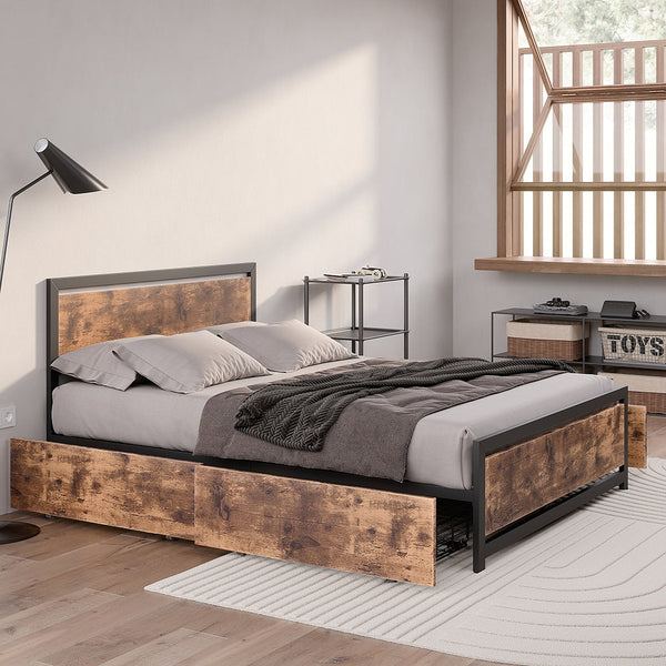 Levede Industrial Bed Frame Double Mattress Double Bed Frames