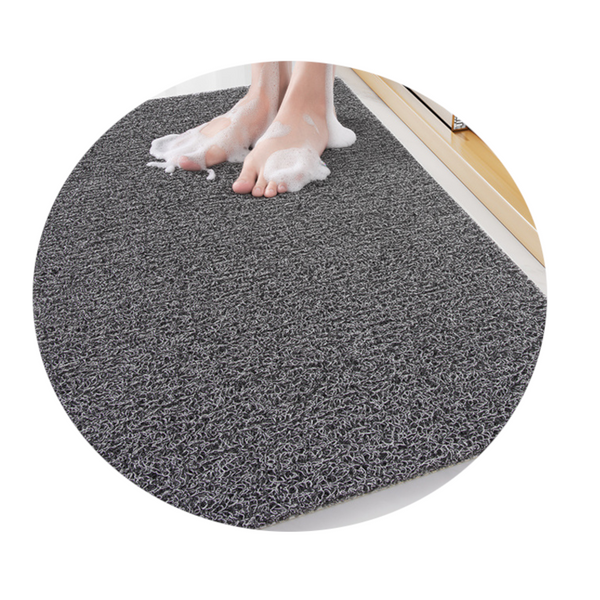 Black Non Slip Loofah Style Bathroom Mat Quick Dry And Soft 40*80Cm Bath Mats Rugs & Toilet Covers