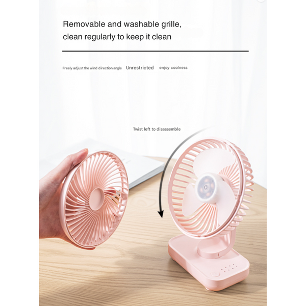Pink Mini Fan Compact Quiet And Rechargeable For Personal Cooling Portable Fans