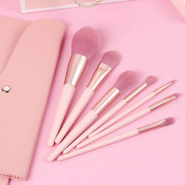 12Pcs Nude Pink Makeup Brushes Kit Beauty Up Tool Loose Powder Concealer Blush Eyeshadow Cosmetic Set