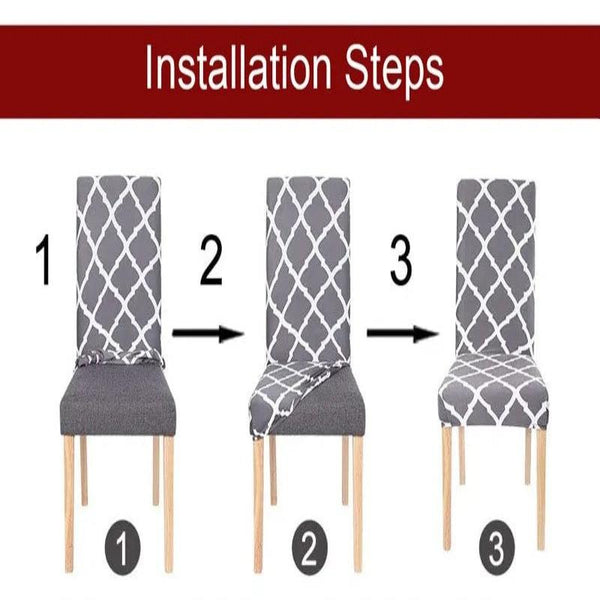 Chair Cover Ivory Anti Dirt Waterproof Elastic For Dining Room Kitchen Slipcovers