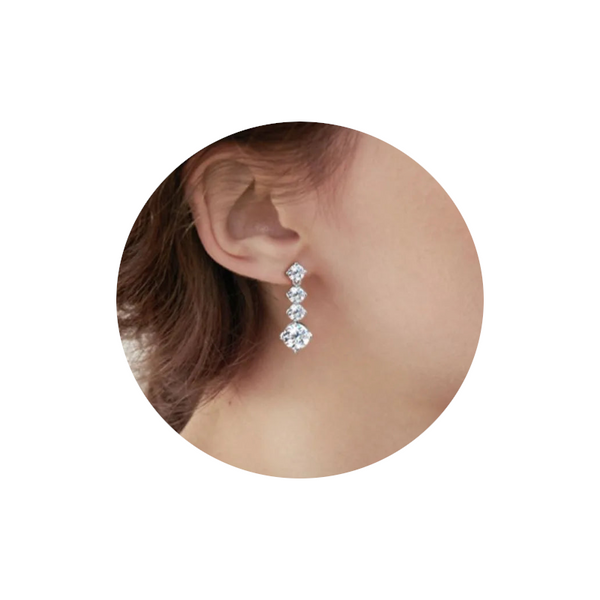 4 Carat Moissanite 925 Sterling Silver Earrings