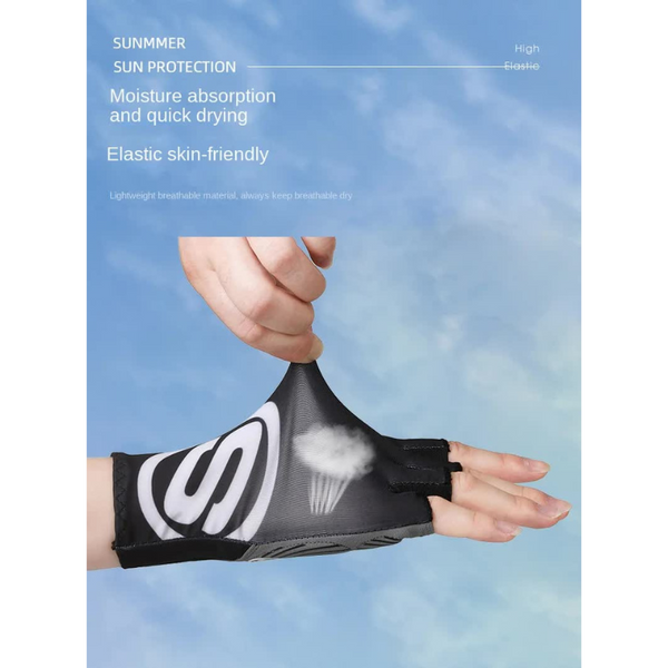 Gloves Elosung Red Breathable Half Finger Cycling Anti Slip Shockproof And Durable For Men & Women