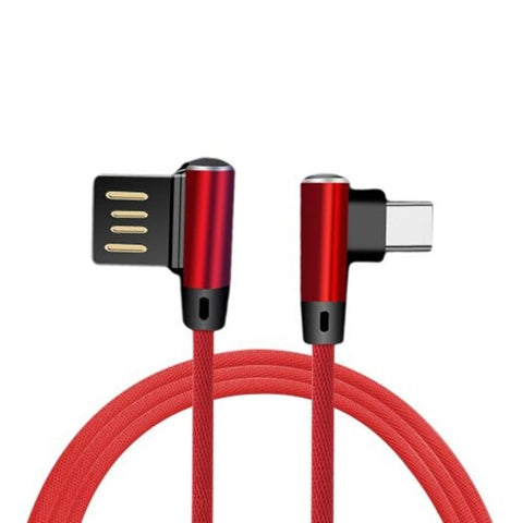 4A 2M Fast Charging 90 Double Elbow Micro Usb Cable High Speed Charger