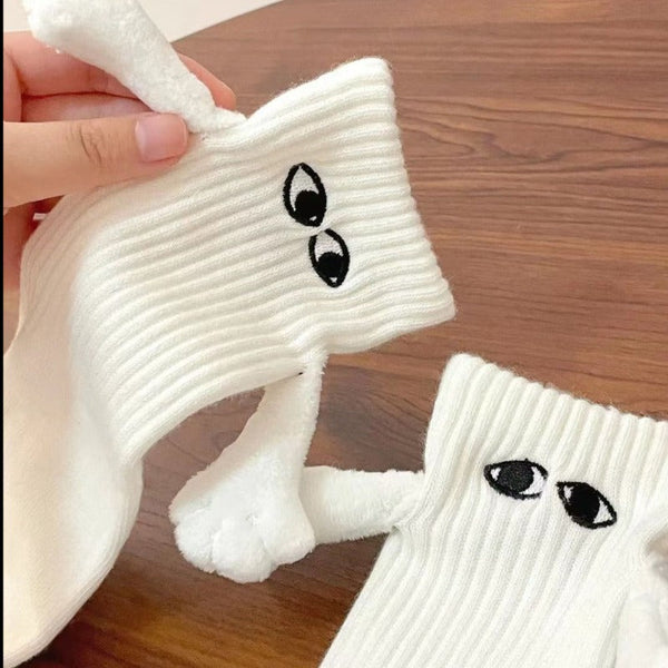 Magnetic Hand In Cartoon Couple Unique Design Highquality Materials Socks