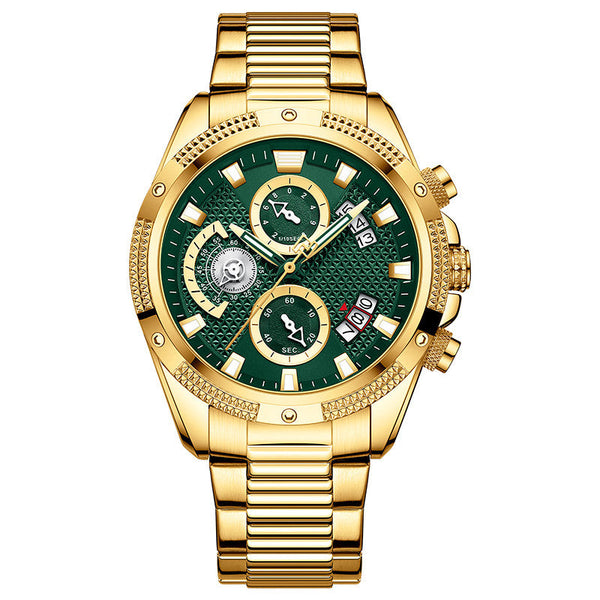 Veile Studios Mens Fashion Sports Waterproof Multifunctional Large Dial Quartz Watch Stylish Watches