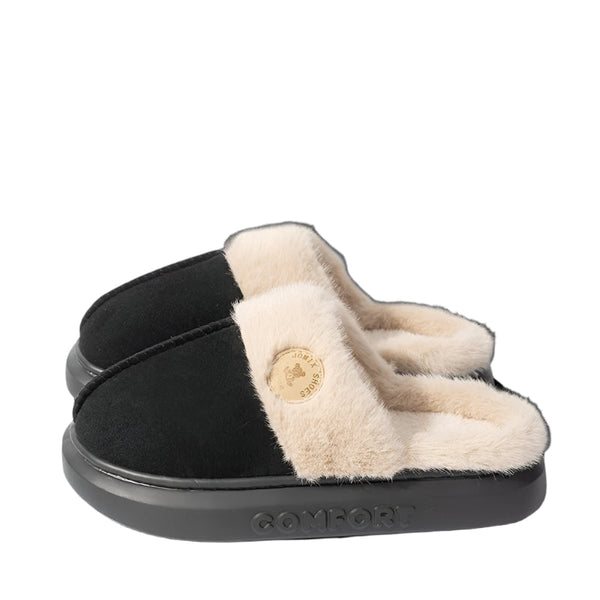 New Plush For Women And Men Winter Warm Home Indoor Fleece Shoes Slippers