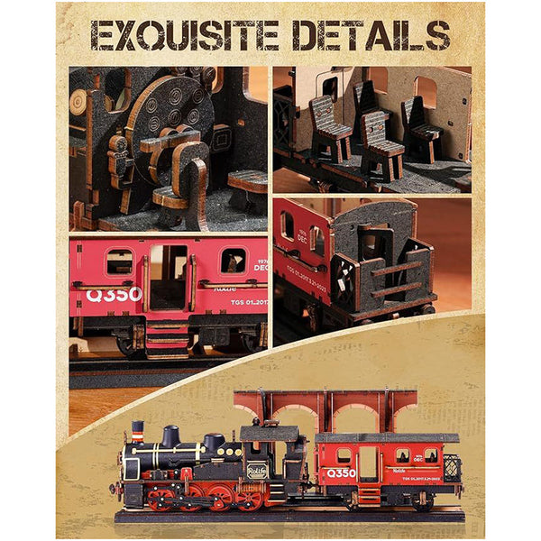 Robotime Steam Journey Model Kits 3D Wooden Craft Gifts For Adults Puzzles