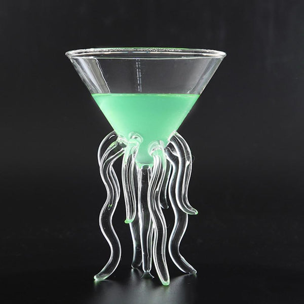 Octopus 13Cm tail Glass Shot Transparent Jellyfish Cup Drinkware tail & Liquor Glasses