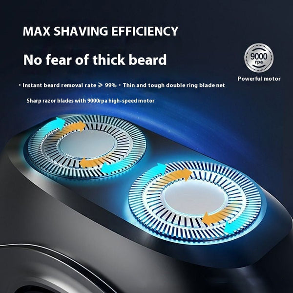 Usb Rechargeable Mini Electric Shaver With Led Display And Fully Washable Design Men's Shavers