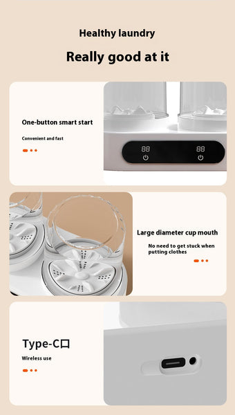 Plastic Double Bucket Mini Underwear Washing Machine Usb Powered Washing Machines