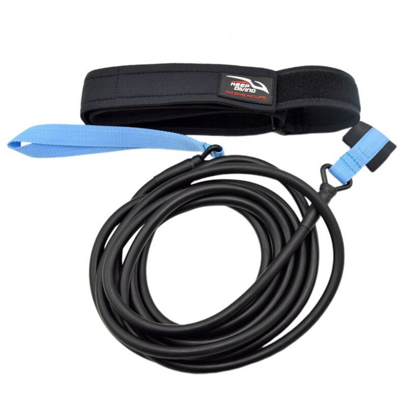 4M Swimming Resistance Belt Training Leash Exerciser Traction Rope Pool Accessories Black3.4Mm9.5Mm4m Resistance Trainers