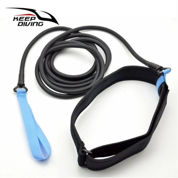 4M Swimming Resistance Belt Training Leash Exerciser Traction Rope Pool Accessories Black3.4Mm9.5Mm4m