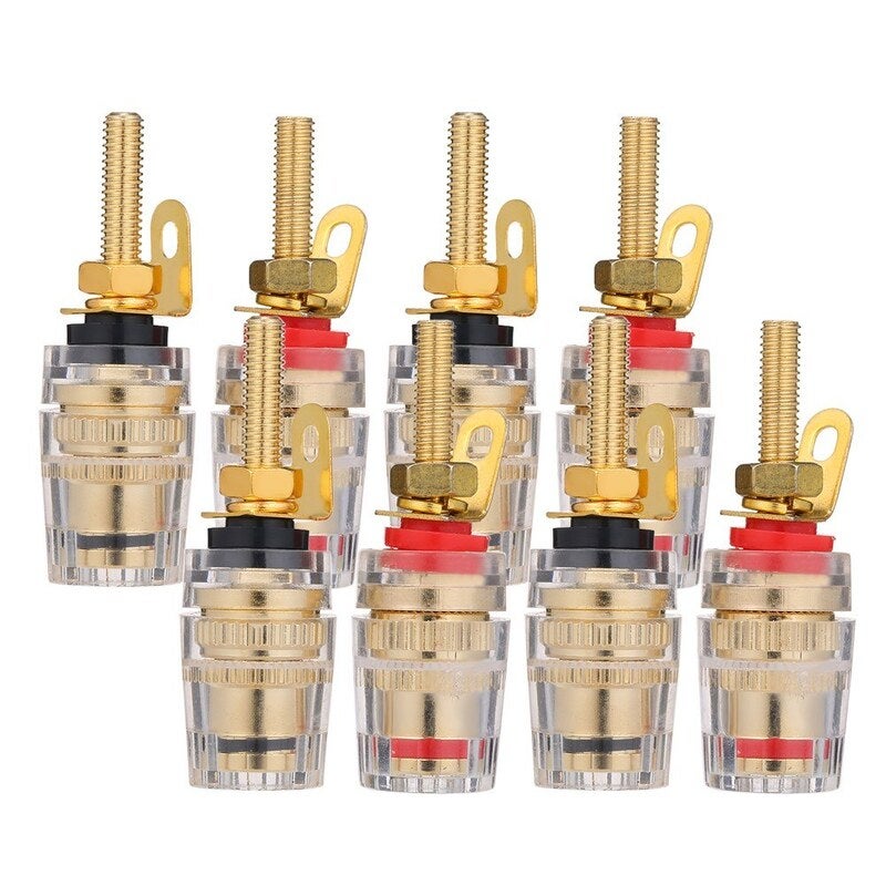 4Mm Banana Plug Gold Plated Terminal Long Binding Column Low Frequency Amplifier Connector 2 Other Home Stereo Components
