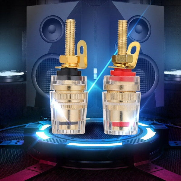4Mm Banana Plug Gold Plated Terminal Long Binding Column Low Frequency Amplifier Connector 2 Other Home Stereo Components