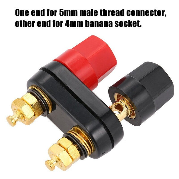 4Mm Banana Socket Dual Female Terminal Binding Post For Amplifier Power Supply 1 Audio Cables & Adapters