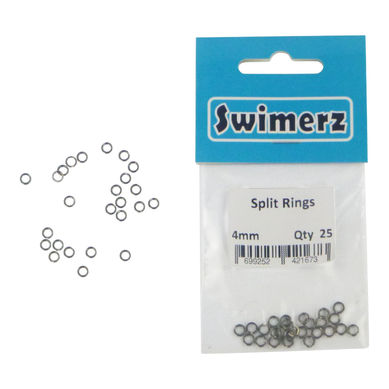 Swimerz 4Mm Split Ring Stainless Steel 25 Pack Other Terminal Tackle