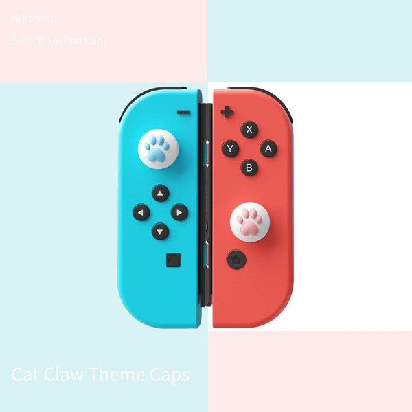 4Pack Switch Handle Button Cap Cat Paw Design Thumb Grip Nintendo Lite Joy Con Controller Soft Silicone Sleeve Controllers & Attachments