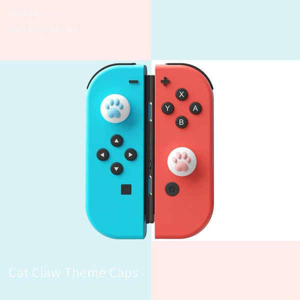 4Pack Switch Handle Button Cap Cat Paw Design Thumb Grip Nintendo Lite Joy Con Controller Soft Silicone Sleeve