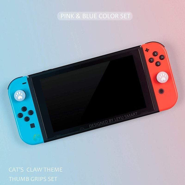 4Pack Switch Handle Button Cap Cat Paw Design Thumb Grip Nintendo Lite Joy Con Controller Soft Silicone Sleeve