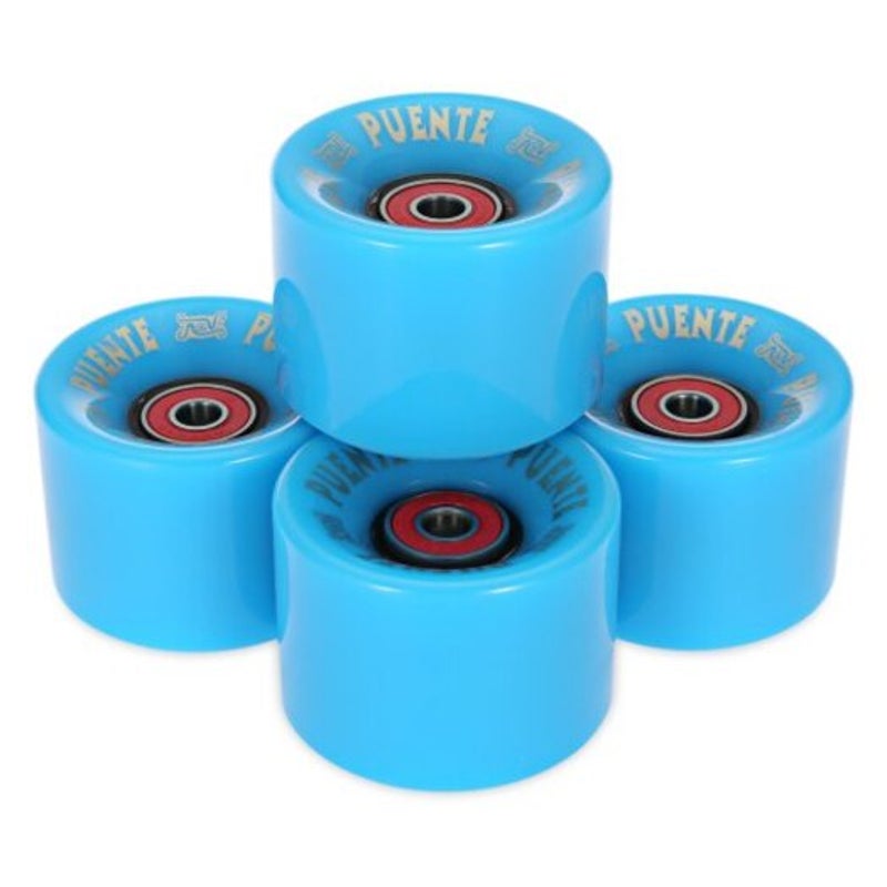 4Pcs 60 X 45Mm Skateboard Wheel Skating Longboard Roller With Bearing Blue Wheels