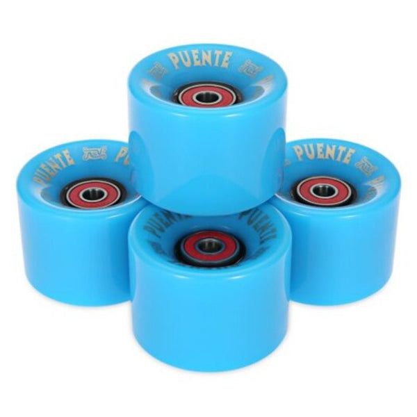 4Pcs 60 X 45Mm Skateboard Wheel Skating Longboard Roller With Bearing Blue Wheels