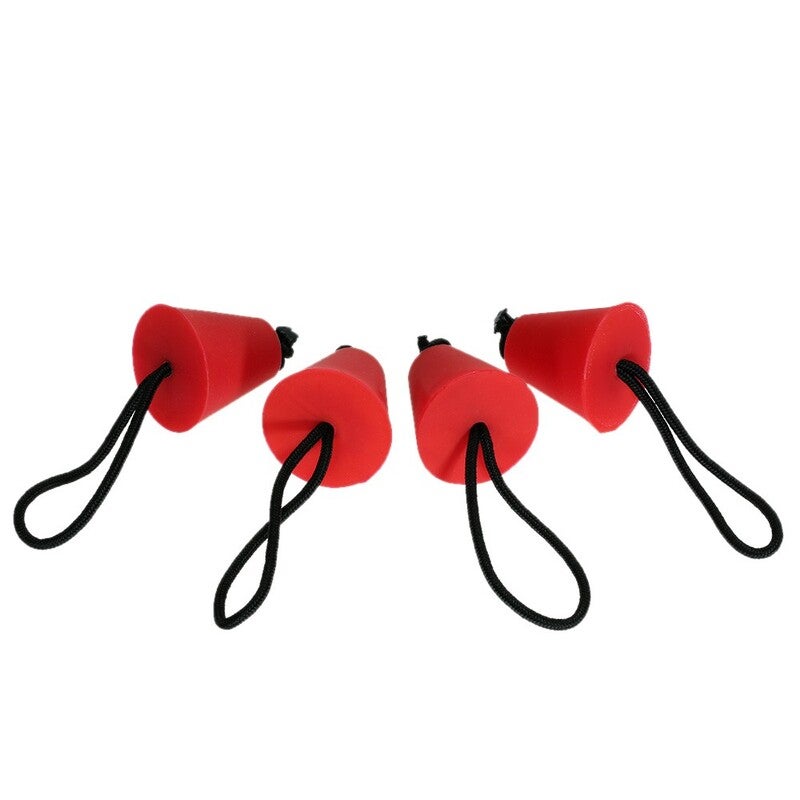 4Pcs Best Universal Kayak Scupper Plug Kit Canoe Drain Holes Stopper Bung Red Other Boating Water Sports