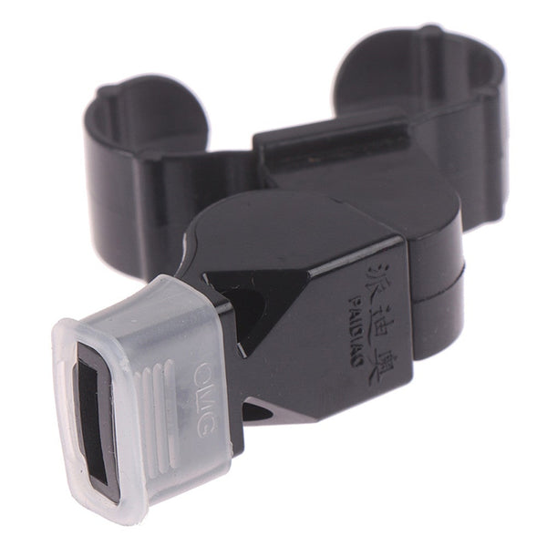 4Pcs Black Plastic Pealess Finger Grip Sports Referee Whistle Other Sports