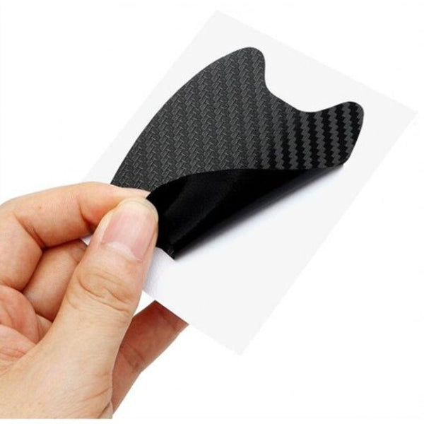 4Pcs Car Door Handle Sticker Scratches Resistant Cover Protection Film Black