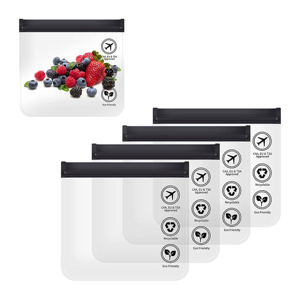 4 Carryon Clear Liquids Bag Toiletry For Air Travel And Organization Makeup Bags & Cases