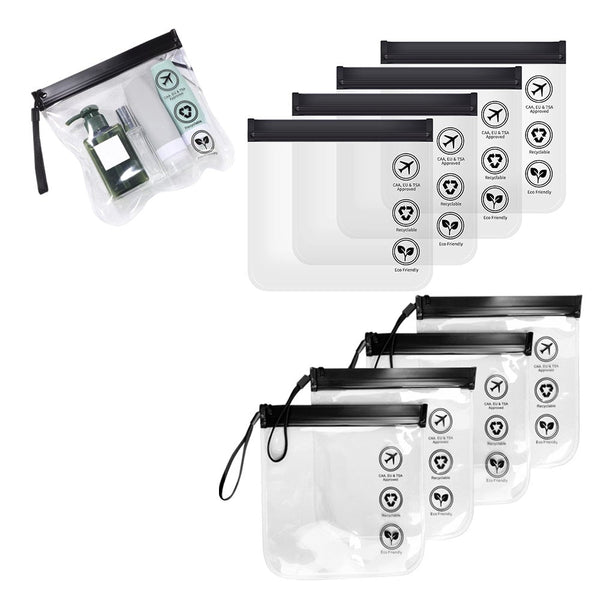 4 Carryon Clear Liquids Bag Toiletry For Air Travel And Organization Makeup Bags & Cases