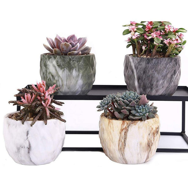 4 Pieces/8 Ceramic Flower Pot Garden Home Decor Perfect For Adding Dash Of