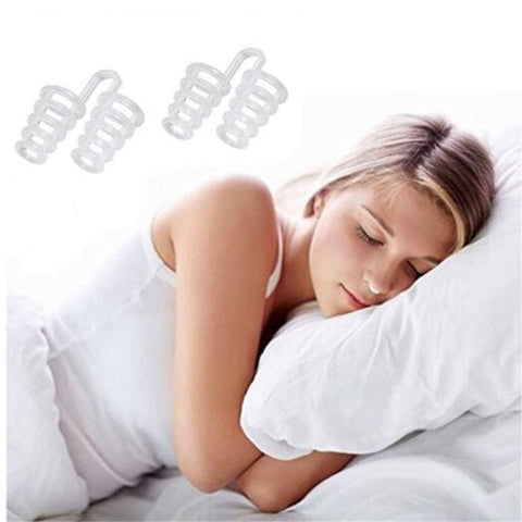 Personal Care 4Pcs Different Size Anti Snoring Nose Vents Soft Silicon Stop Device Night White