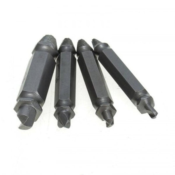4Pcs Double Side Damaged Screw Extractor Out Remover Bolt Stud Tool Gray