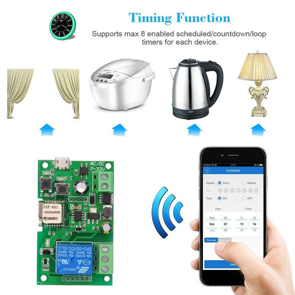 4Pcs Dc5v 12V 24V 32V Wifi Switch Wireless Relay Module Relay Accessories