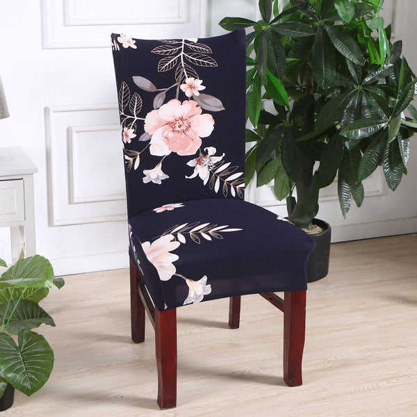 4 Pieces Flower Printed Chair Cover Washable Stretch Banquet Hotel Dining Room Arm Chair Covers