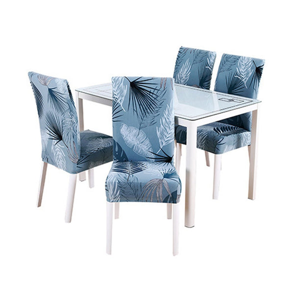 4 Pieces Flower Printed Chair Cover Washable Stretch Banquet Hotel Dining Room Arm Chair Covers
