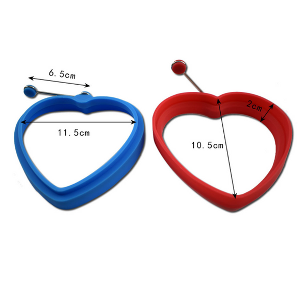 4Pcs Heart Shaped Silicone Nonstick Frying Egg Mould Ring Pancake Rings Mold For Kitchen Cooking Egg & Pancake Rings
