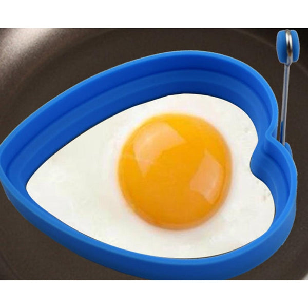 4Pcs Heart Shaped Silicone Nonstick Frying Egg Mould Ring Pancake Rings Mold For Kitchen Cooking Egg & Pancake Rings
