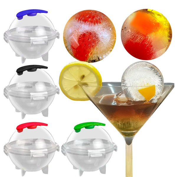 Ice Cubes Trays & Moulds 4 Pieces Ice Ball Makers Large Round Cube Moulds For Cold Drinks