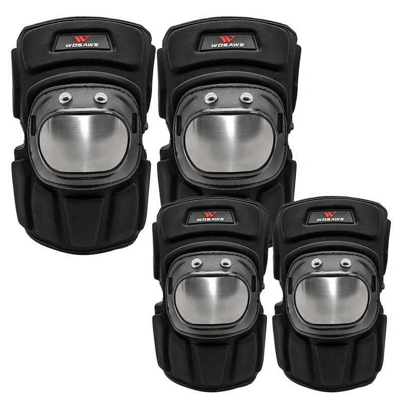 4Pcs Knee Elbow Protector Set Motorcycle And Pads Protection Guard For Motocross Cycling Skateboard Scooter 3 Protective Pads & Armour