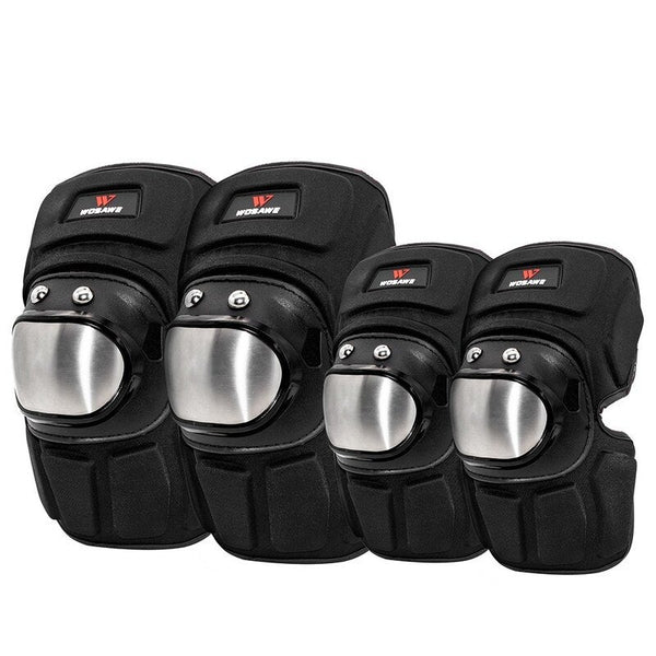 4Pcs Knee Elbow Protector Set Motorcycle And Pads Protection Guard For Motocross Cycling Skateboard Scooter 3 Protective Pads & Armour